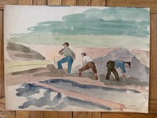Vintage 1950s Watercolor