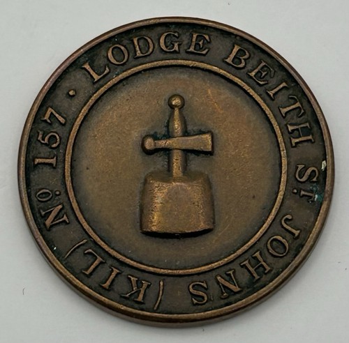 Masonic token penny lodge - masonic, token/