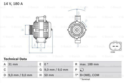 986 082 500 - bosch, alternator