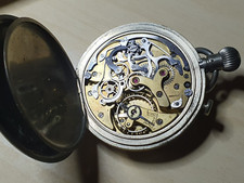 Post office split second chronograph pocket watch chronometer comes as project