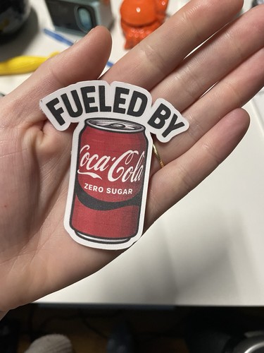 Fueled coke zero sticker - by,