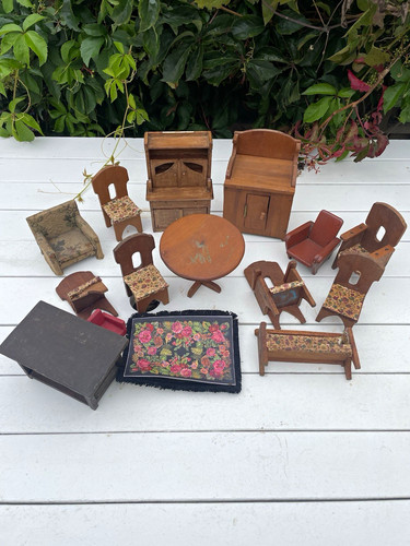 Huge antique wooden dolls - antique,