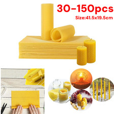 30-150pcs Beeswax Foundation Unwired Sheets Beekeeping & Candle Making Supplies 