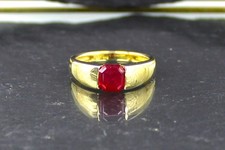 Ruby ring, gold ring from 375