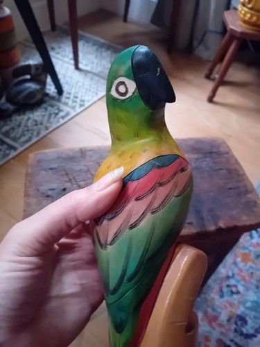 Vintage hand carved wooden - carved,