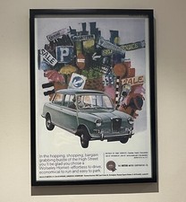 BMC Wolseley Hornet Mini Garage 1960’s Cool Retro Man Cave Wall Art Poster