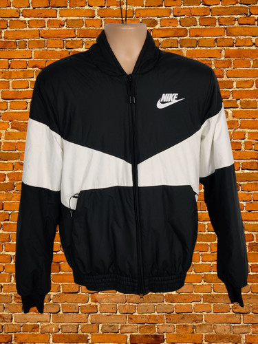 Nike black white jacket coat - jacket,