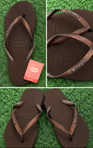 Havaianas brown glitter - ,