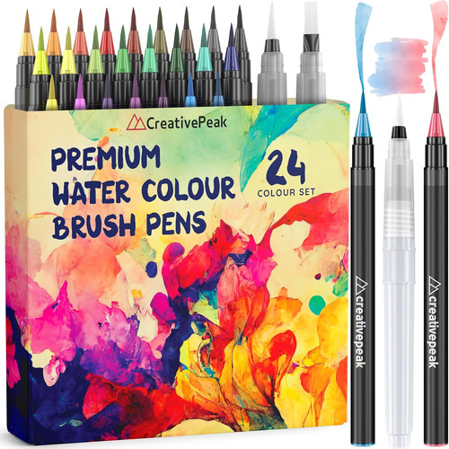 Watercolour brush pens 24 - watercolour, pens,