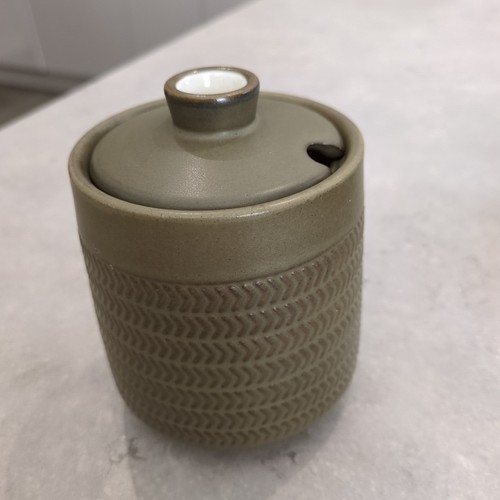 Denby chevron dark green jam - green,