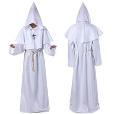 Monk White Cosplay Robe Cloak