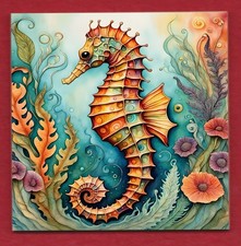 Seahorse bathroom sea life