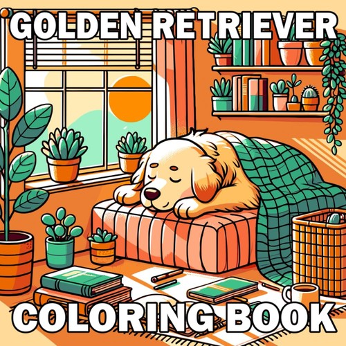 Golden retriever coloring - golden,