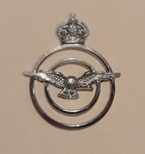 Rare Royal Air Force RAF Air Ministry Special Duties Chromed Cap Badge