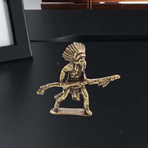 Small brass soldier statue - small,