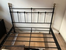 modern brass and iron double bed, black.. Excellent condition