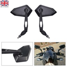 Motorcycle Folding Rearview Wing Mirrors 10mm For Yamaha Honda Suzuki  Kawasaki