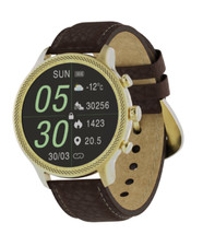 Wrangler Men's WRZ20L-145PB Smart Watch Gold Tone with Brown Pebble Grain