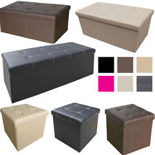 LARGE OTTOMAN FAUX LEATHER