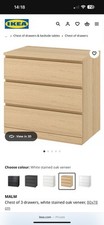 IKEA Malm Chest of Drawers Oak