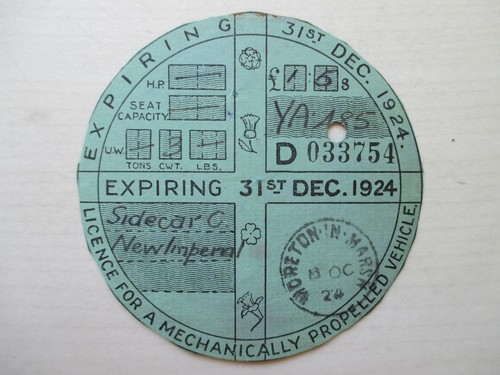 Tax disc old - tax,