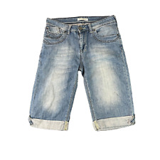 Womens Denim Jean Shorts Dolce & Gabbana Light Blue Wash Zip Fly W29 L13 Jorts