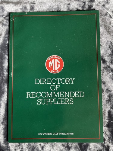 Owners club magazine - mg,