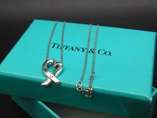 Tiffany & Co. Paloma Picasso Loving Heart Diamond Sterling Silver 925 Necklace