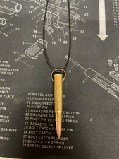Bullet Necklace .303 Caliber Lee Enfield Bren Gun Round Fathers Day Gift