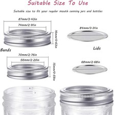 Lid Kitchen & Dining Tinplate Storage Bands Jar Caps Canning Lids Mason Jar Lid