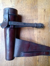 English Vintage Hunting  Leather Case for saddle stirrup flask (CASE ONLY)