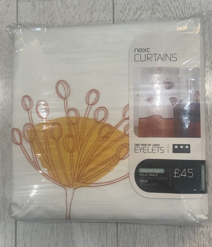 Next white curtains 135 137cm - curtains, 135/137cm