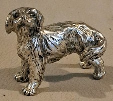 Miniature Pewter Dog Figurine