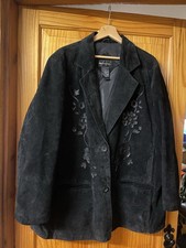 Beth Terrell Women”s Vintage Suede Jacket XXL