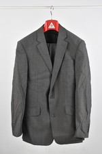 Lambretta Men's 3 Piece Suit Grey 100% Wool Chest Size 38" Waist 32" 