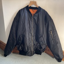 MENS BOMBER JACKET MA1 ARMY PILOT BIKER MILITARY SECURITY HARRINGTON COAT 3XL