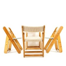 4 Retro Vintage Pine Dining Chairs Gillis Lundgren Ikea Mid Century 70s Danish