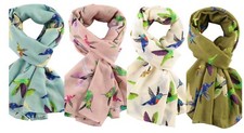 Hummingbird Scarf Cream Olive