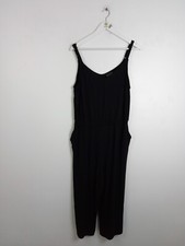 Live Unlimited Petite Black Jersey Jumpsuit Black Size 20 Strappy Crop NEW F2