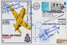 Luftwaffe aces Kindermann, Nitschke and Schurmeyer signed cover (Rossbach 61)