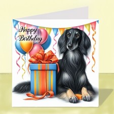 Saluki Dog Birthday Greetings