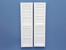 White wooden shutters dolls - white, shutters,