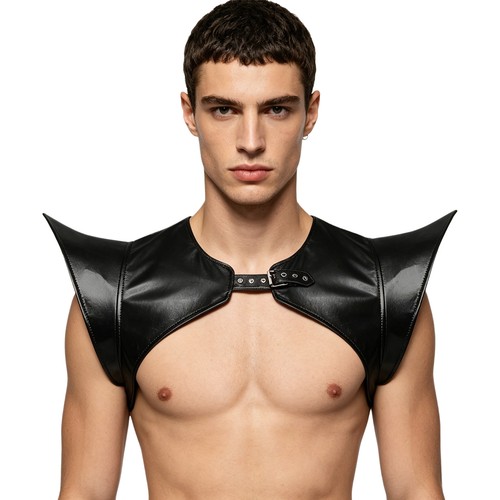 Men metallic armor - men, shrug