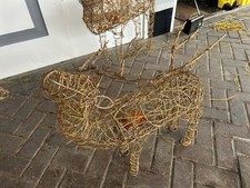 Reindeer in gold for garden with lights and moving head 3 available