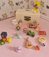 DollsHouse Furniture Dolls Toybox And lots of Toys Storage Trunk 1.12th handmade