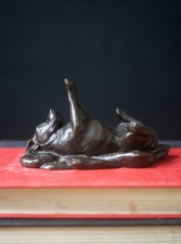 Heredities Cold Cast Bronze Resin of Playful Labrador Signed by J Spouse