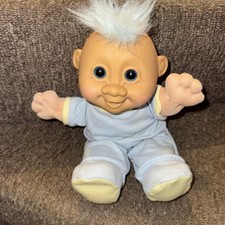 Russ Troll Kidz Troll Baby Peewee Vintage Collectable Toy Soft Bodied H4