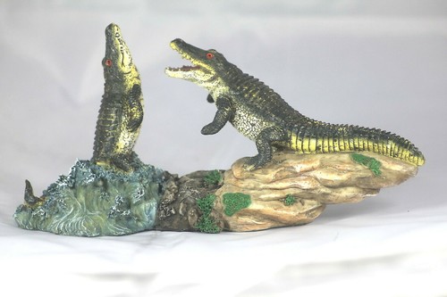 5cm two fighting crocodiles - fighting,