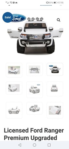 White ford ranger 12v - ford, on