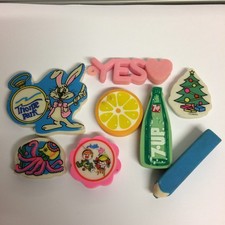 Vintage Erasers Rubbers 1980s